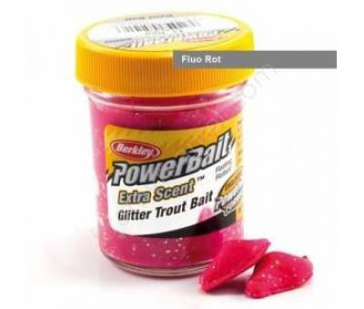 Berkley  PowerBait Glitter Trout Dough Bait Fluorescent Red